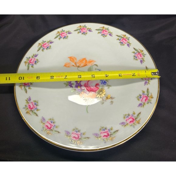 Concordia Lesov Czech porcelain cake plate Meissen Rose, serve knife - Picture 8 of 8
